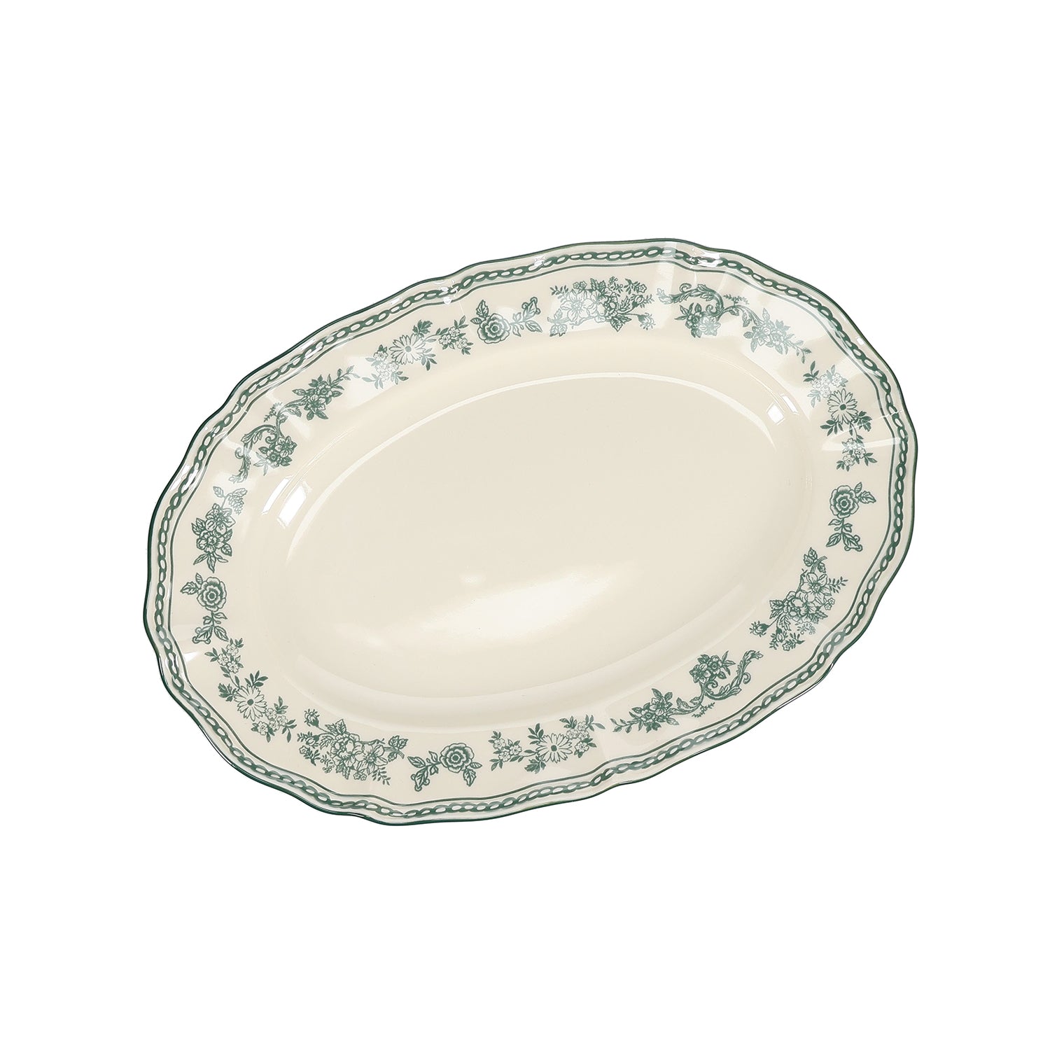 S|P Collection – Serveerschaal 32,5×22,5cm ovaal green Cyril