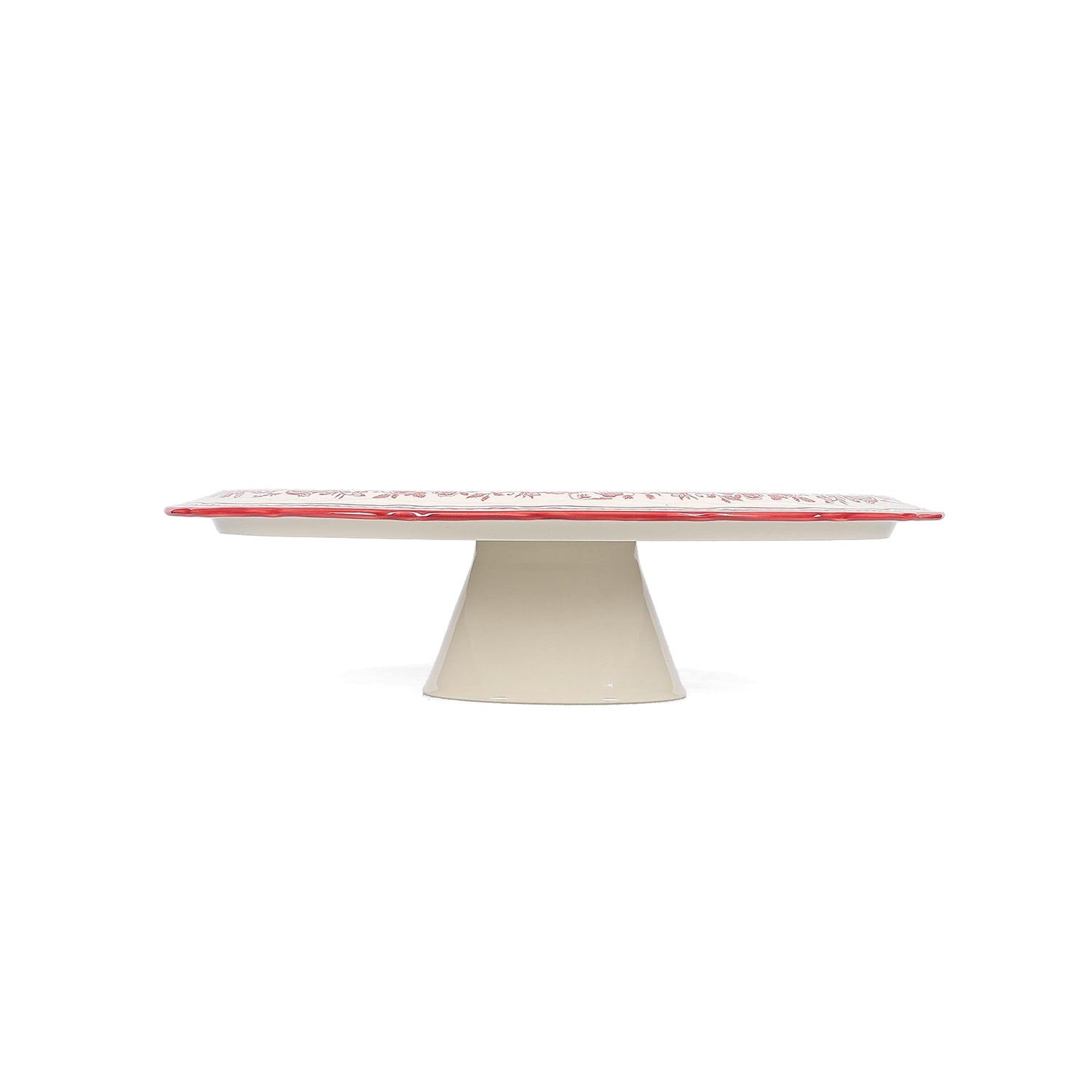 S|P Collection – Taartplateau 32,5xH9cm burgundy Cyril