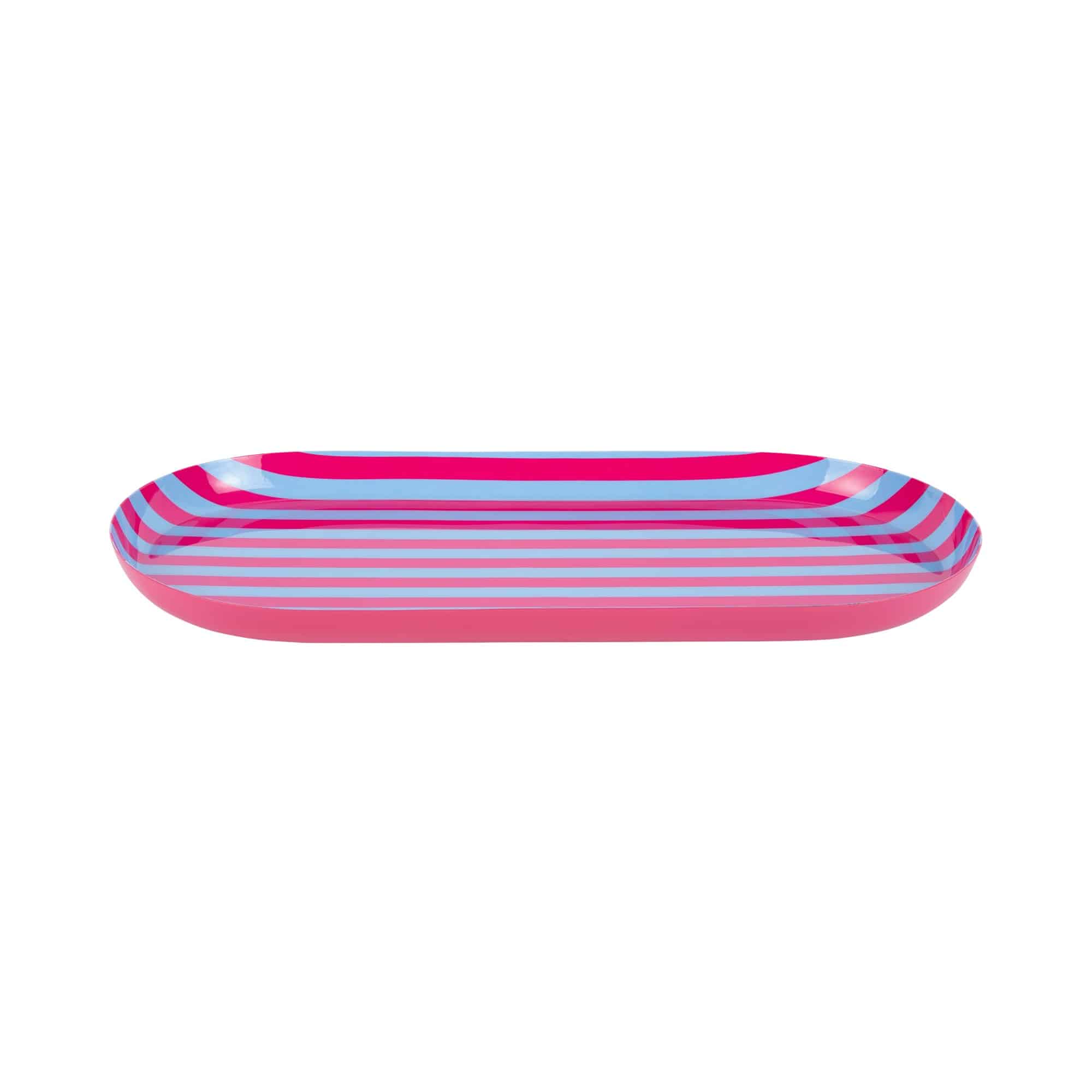 Present Time dienblad Animado Oval Large – roze – 38x18x2.5cm