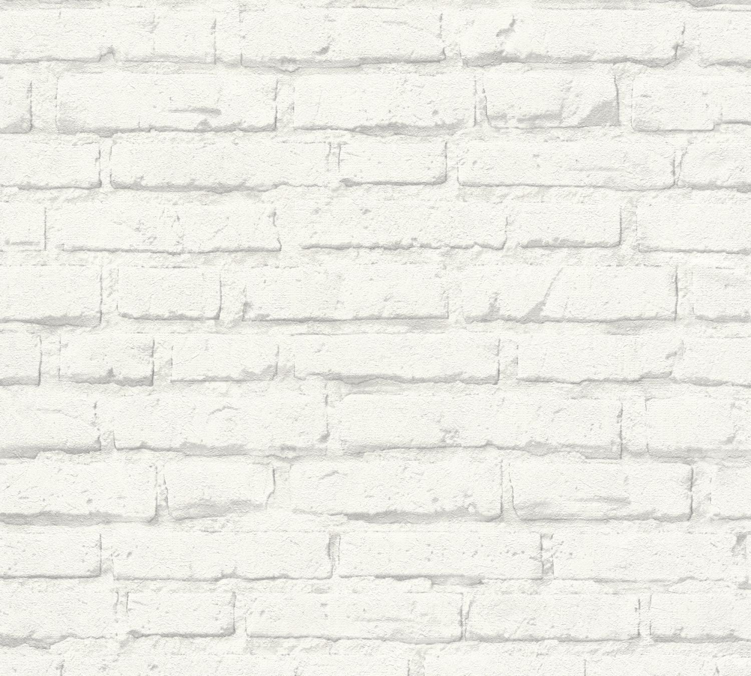 A.S. Création behang bakstenen grijs wit – 53 cm x 10.05 m – AS-343992