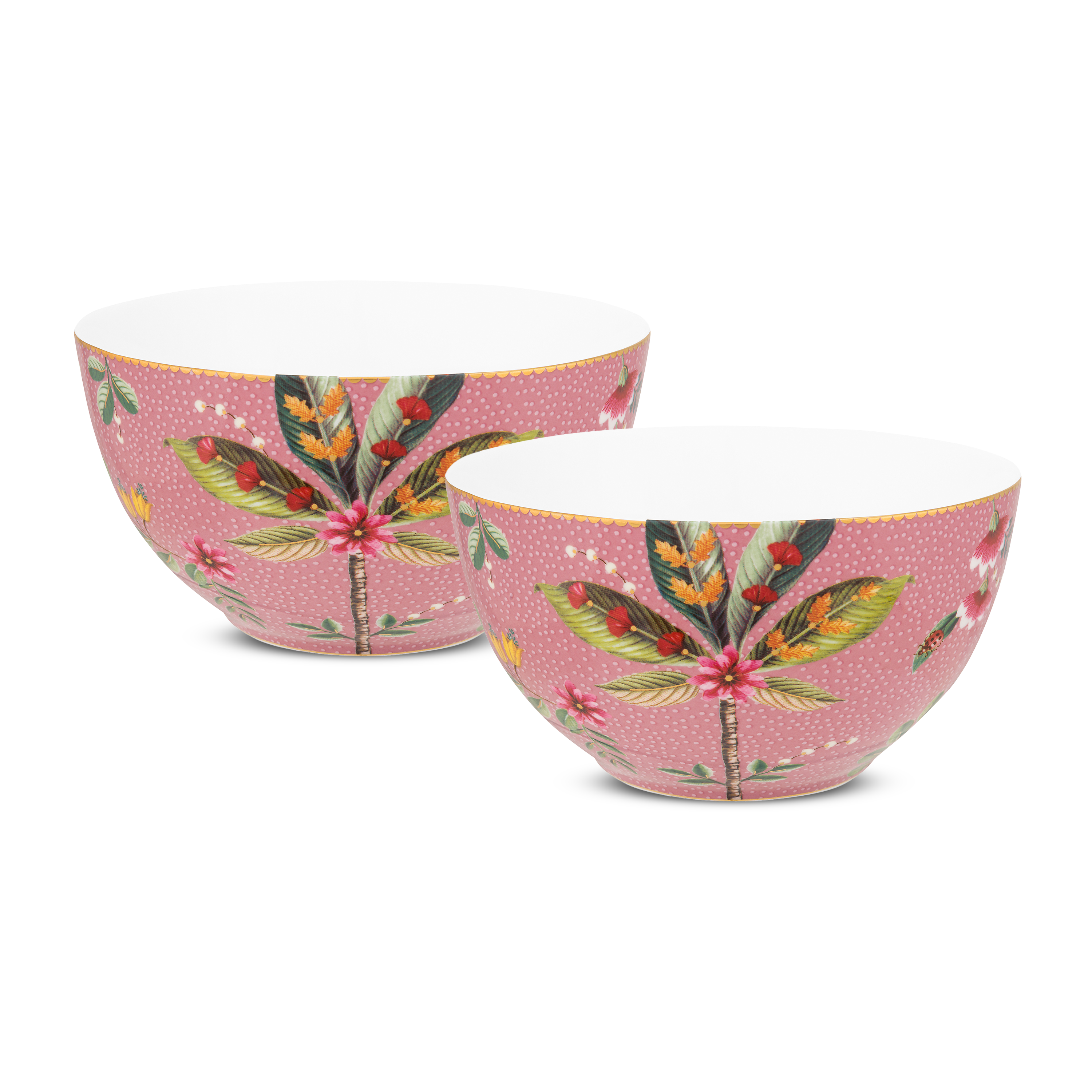 Pip Studio La Majorelle Kommen – Servies – Set van 2 schaaltjes – Roze