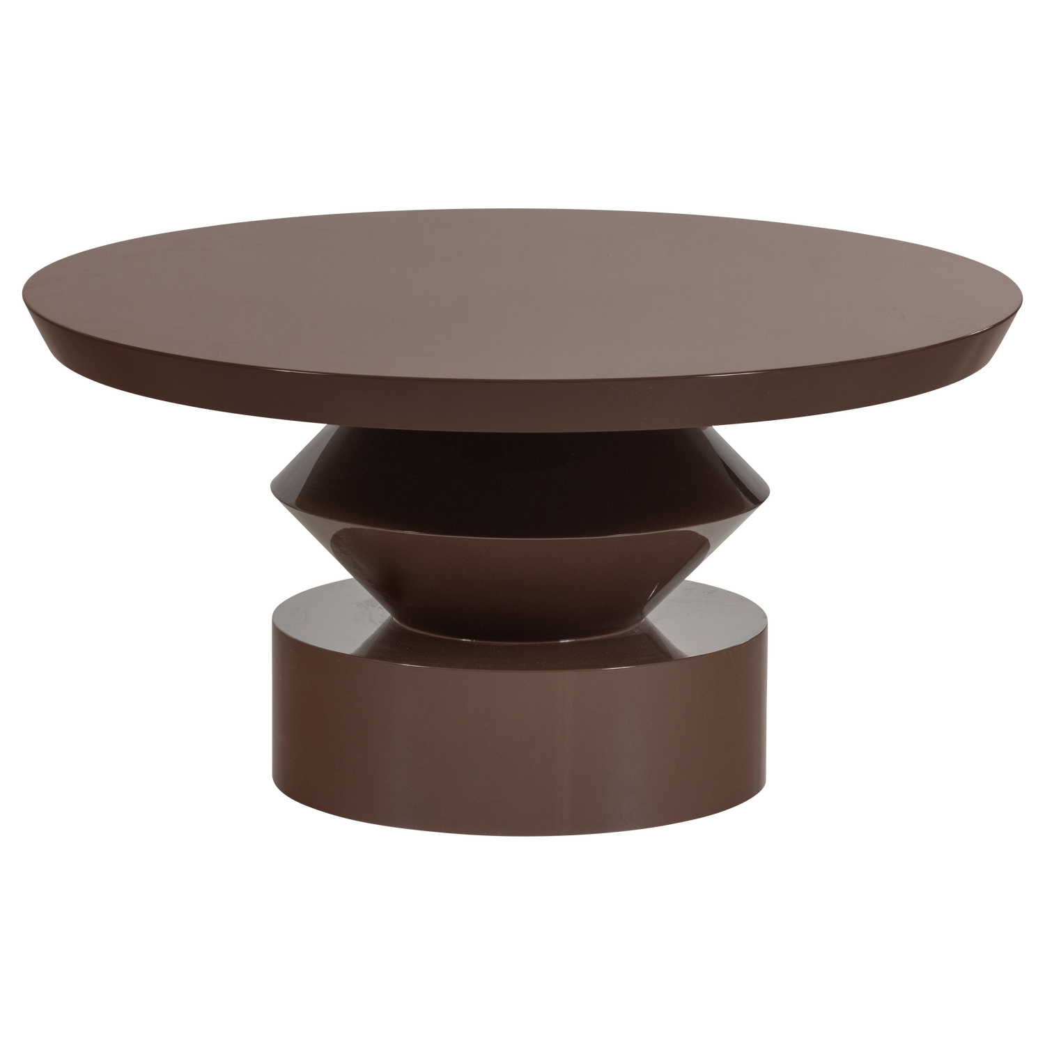 WOOOD salontafel Auren – Hout – Hoogglans Bruin – 42x80x80