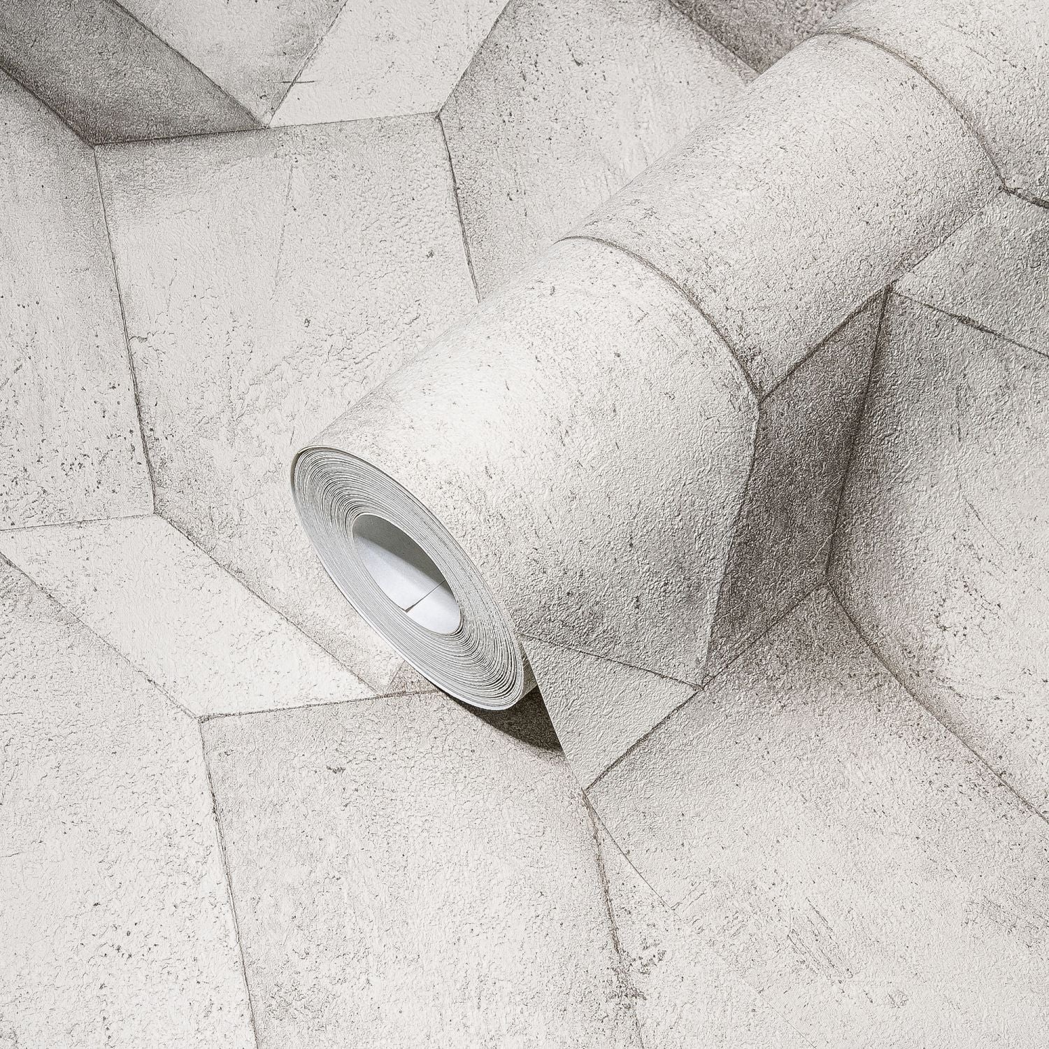 A.S. Création behang betonlook grijs en grijs – 53 cm x 10.05 m – AS-3