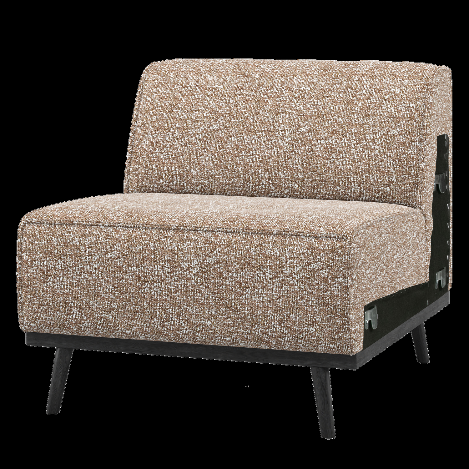 WOOOD 1-zits element bank Statement – Polyester – Lichtbruin Melange –