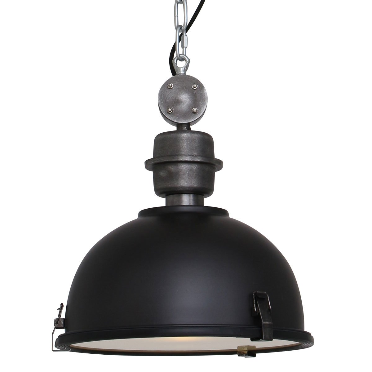 Steinhauer hanglamp industrieel – 1 lichts – 33x 150 cm – zwart
