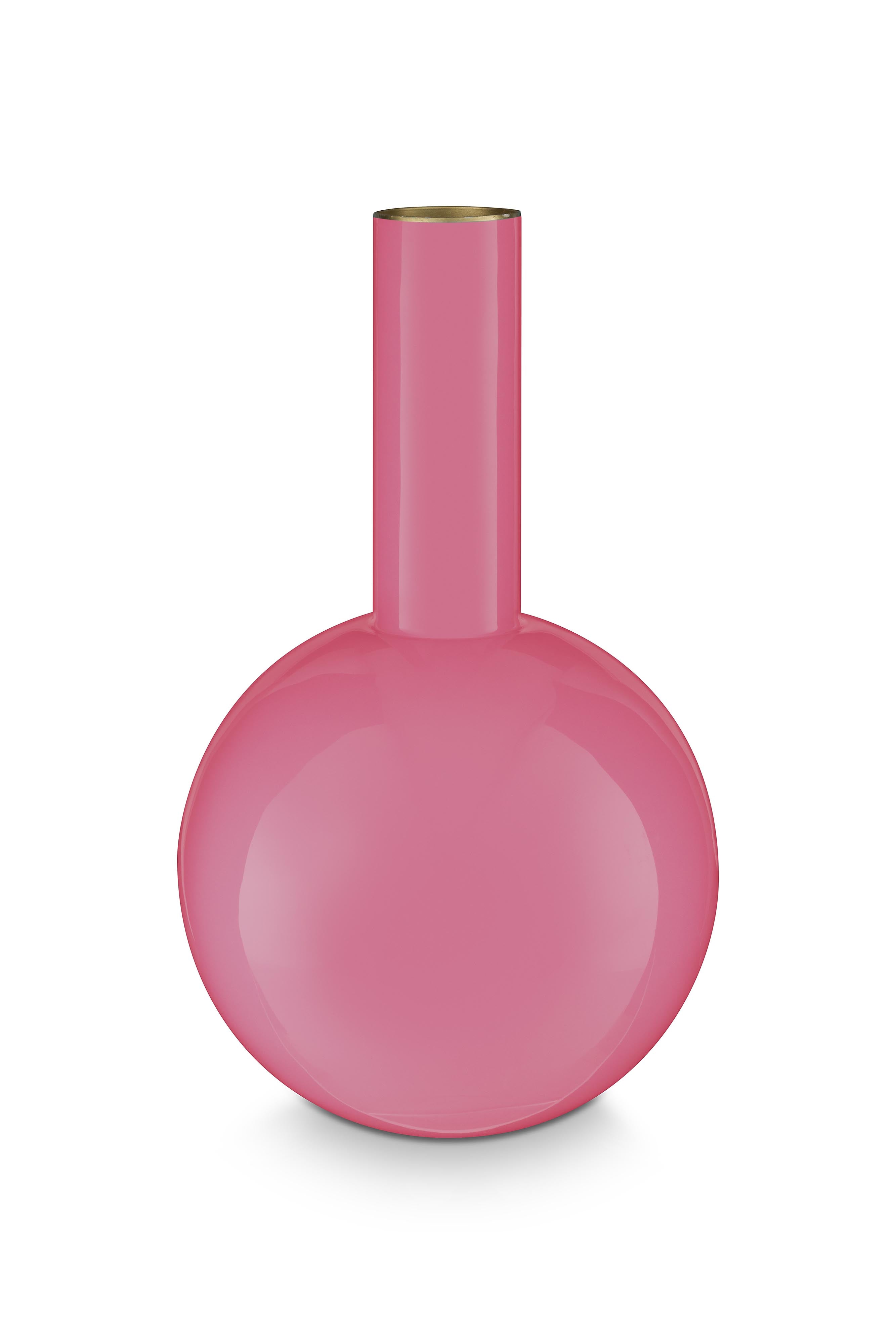 Pip Studio – Bloemenvaas – Donker Roze – Metaal – 19x33cm