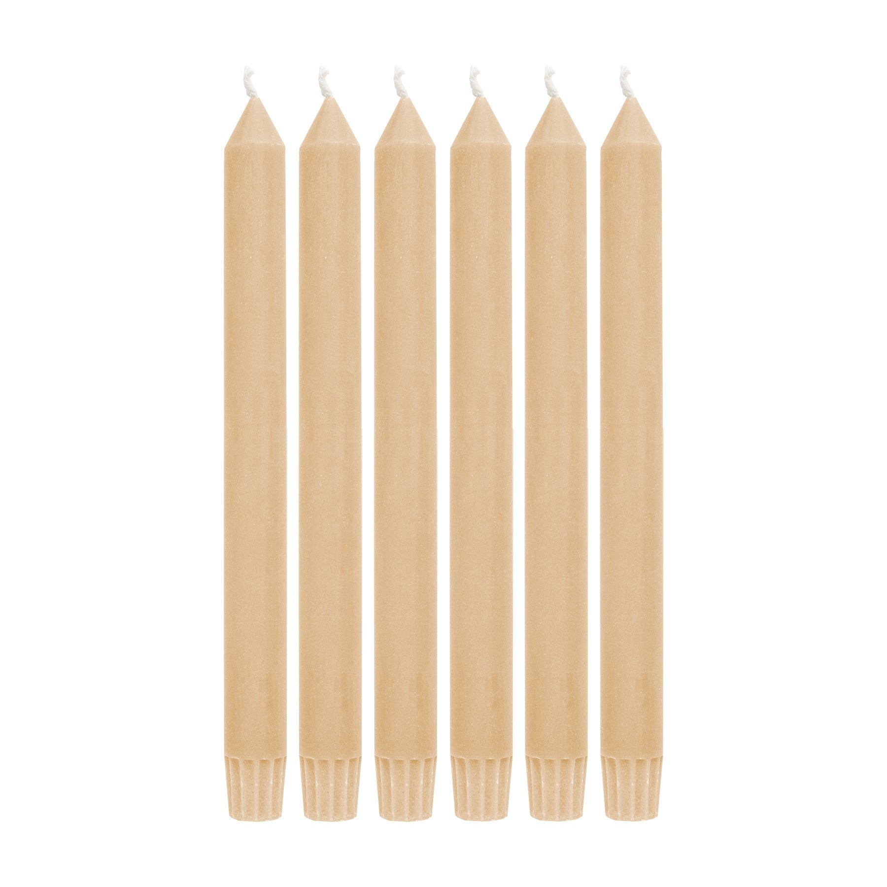 Return to Sender Dinerkaarsen 23 cm geel – set van 6
