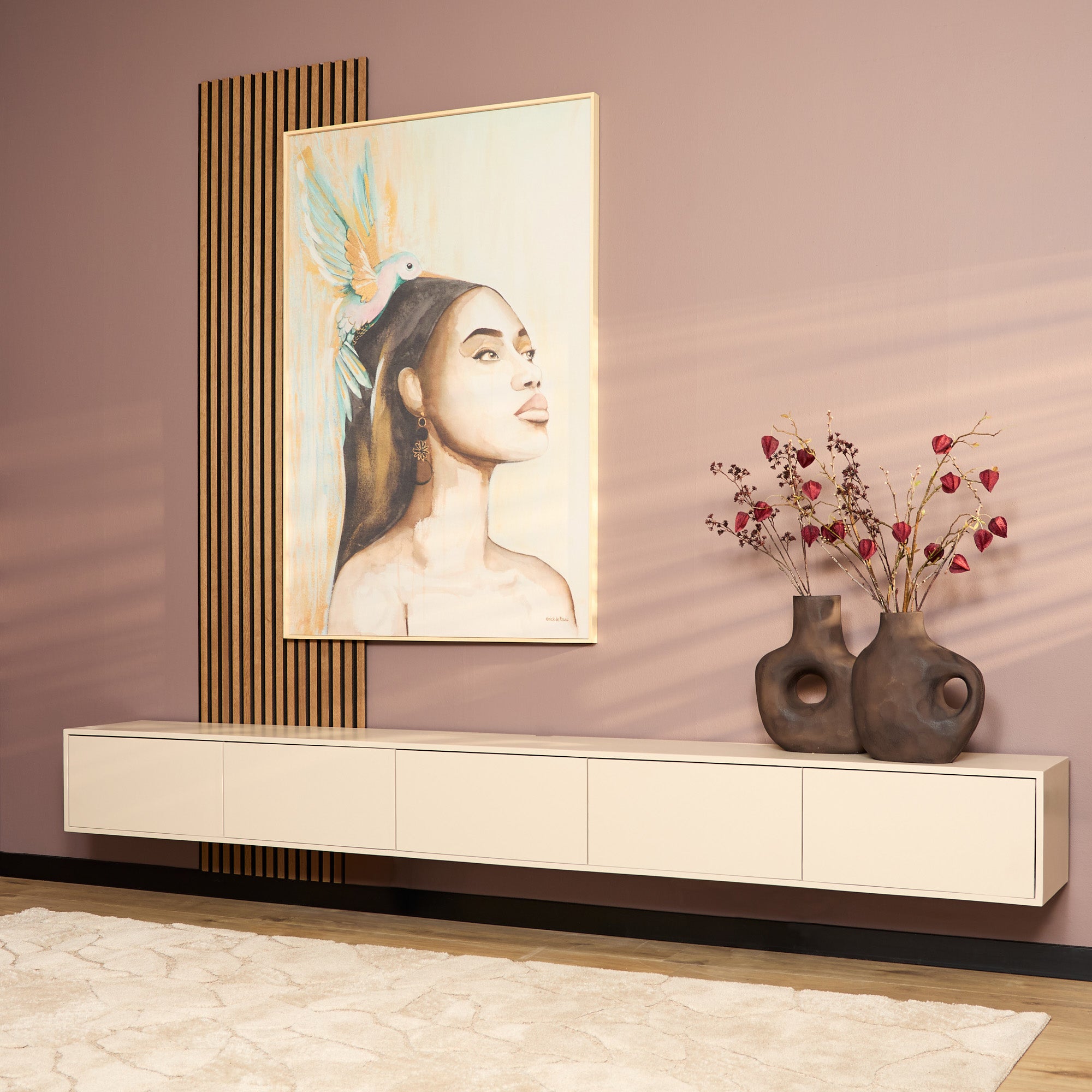 Starfurn tv meubel Vision – beige – 30x280x35cm