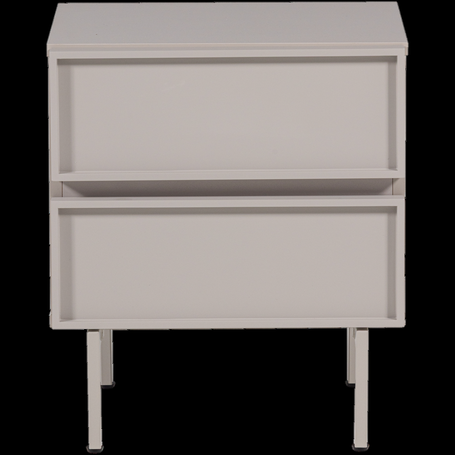 WOOOD nachtkastje 2 lades Tours – Melamine/MDF – Zand – 51x45x42