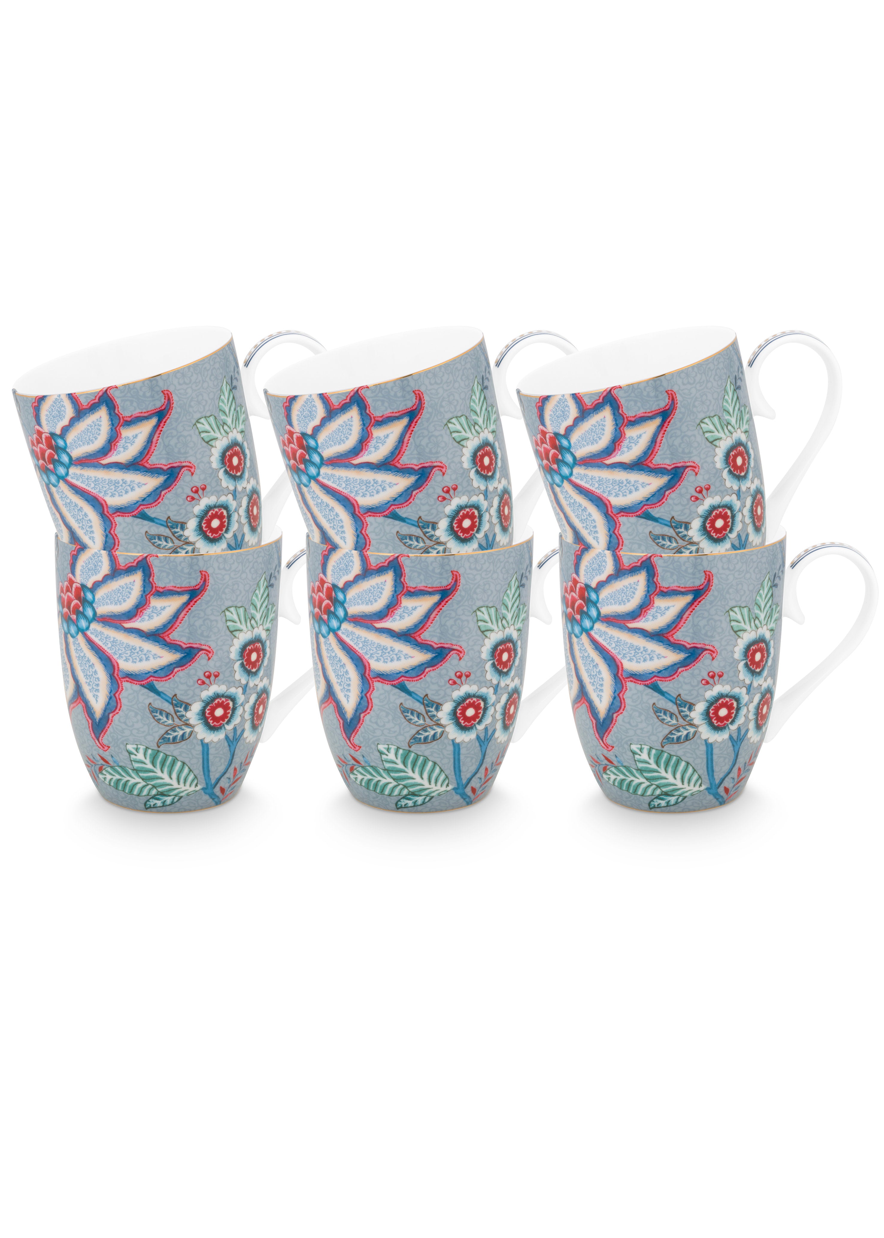 Pip Studio – Flower Festival Mokken – Servies set van 6 – 365ml