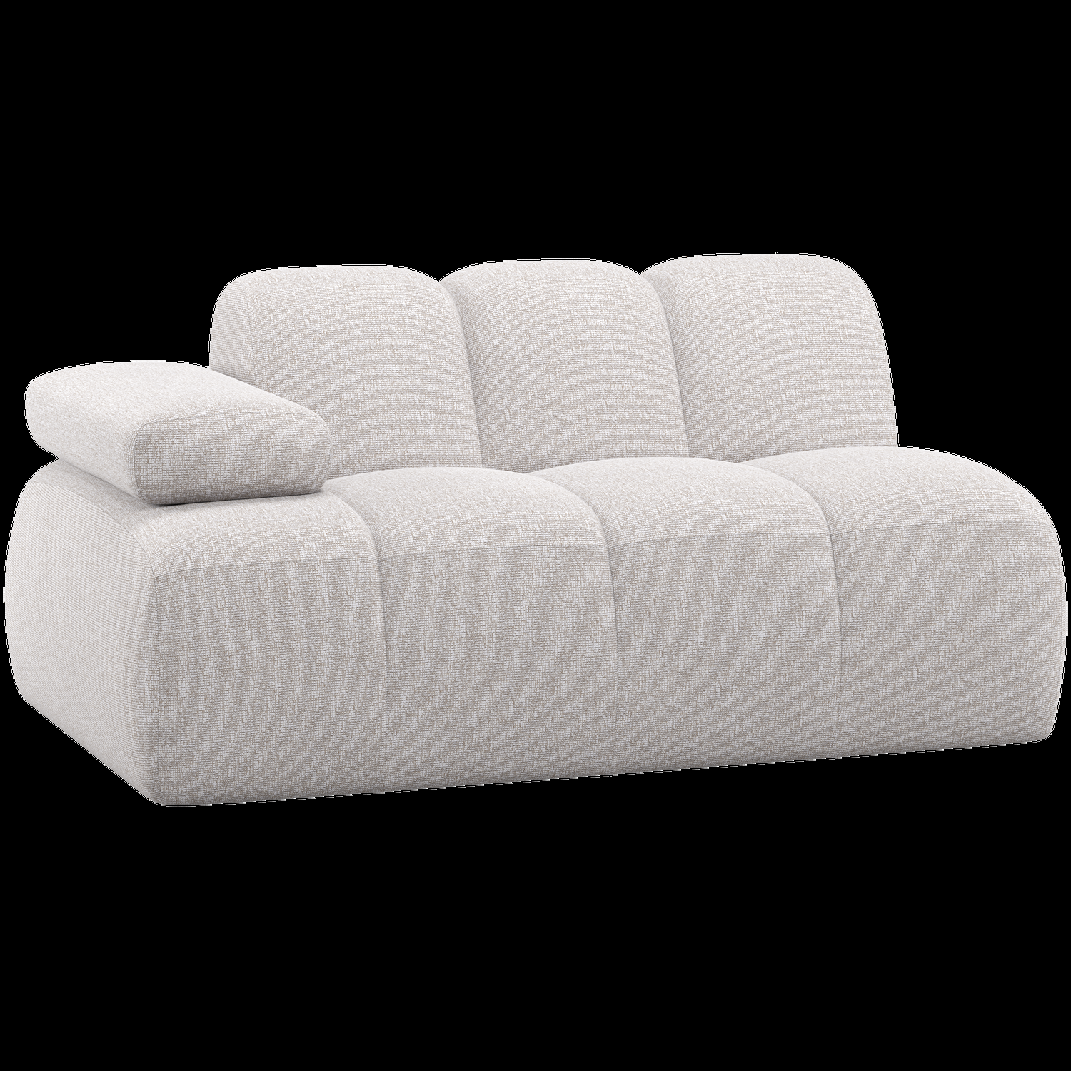 WOOOD 1,5-zits element bank arm links Mojo – Bouclé – Ecru Melange – 7