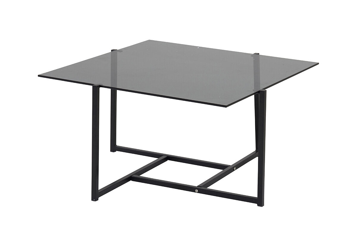 BRAM Salontafel Hawi – 80 x 80 cm – Grijs smoked glas