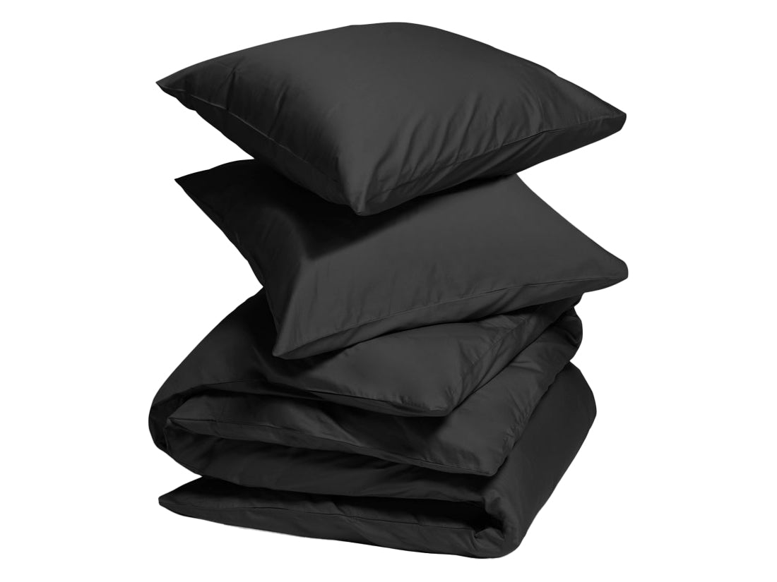 Yumeko dekbedovertrek katoen satijn dark anthracite 200×220 + 2/60×70