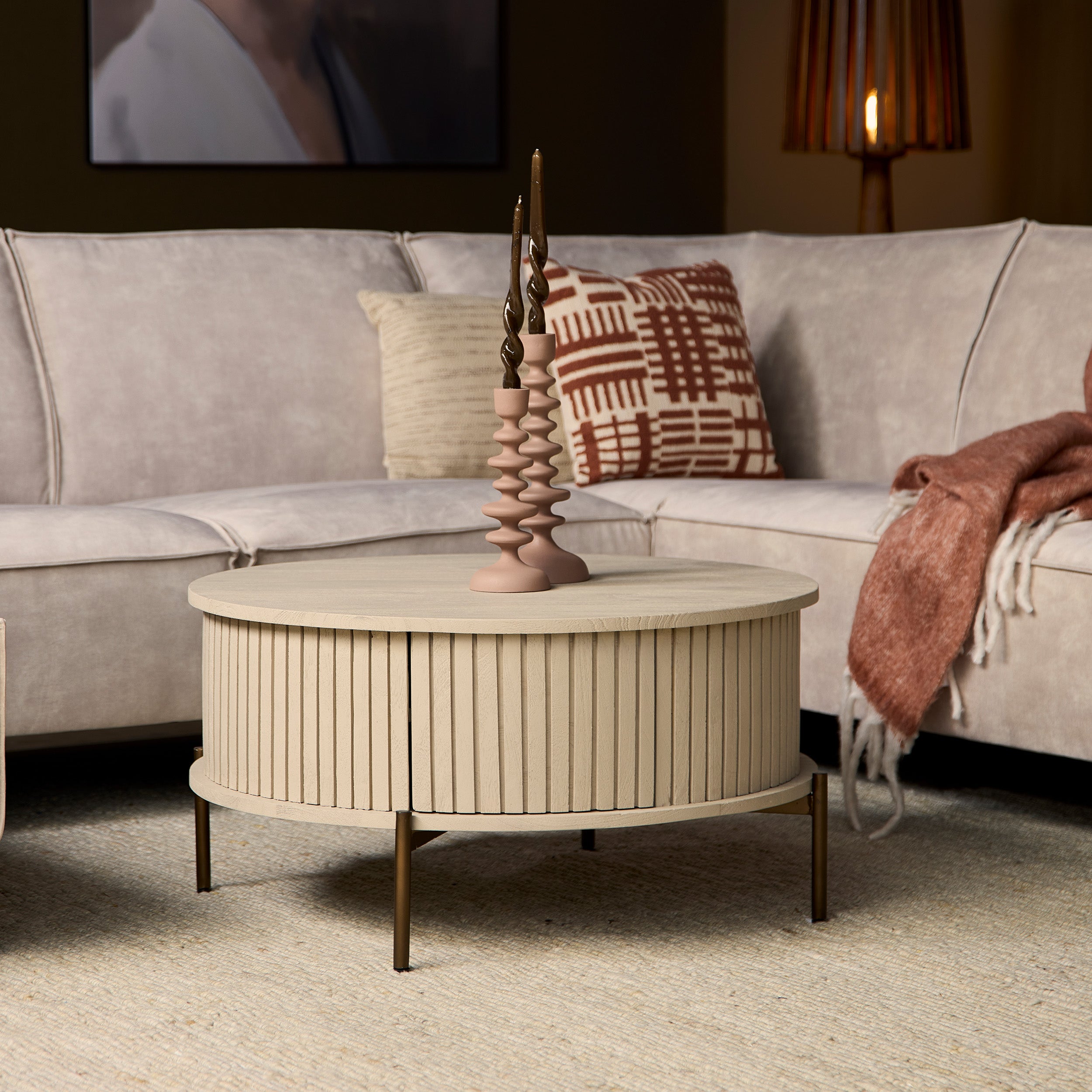 Starfurn salontafel Madison – beige – 80x80x40cm
