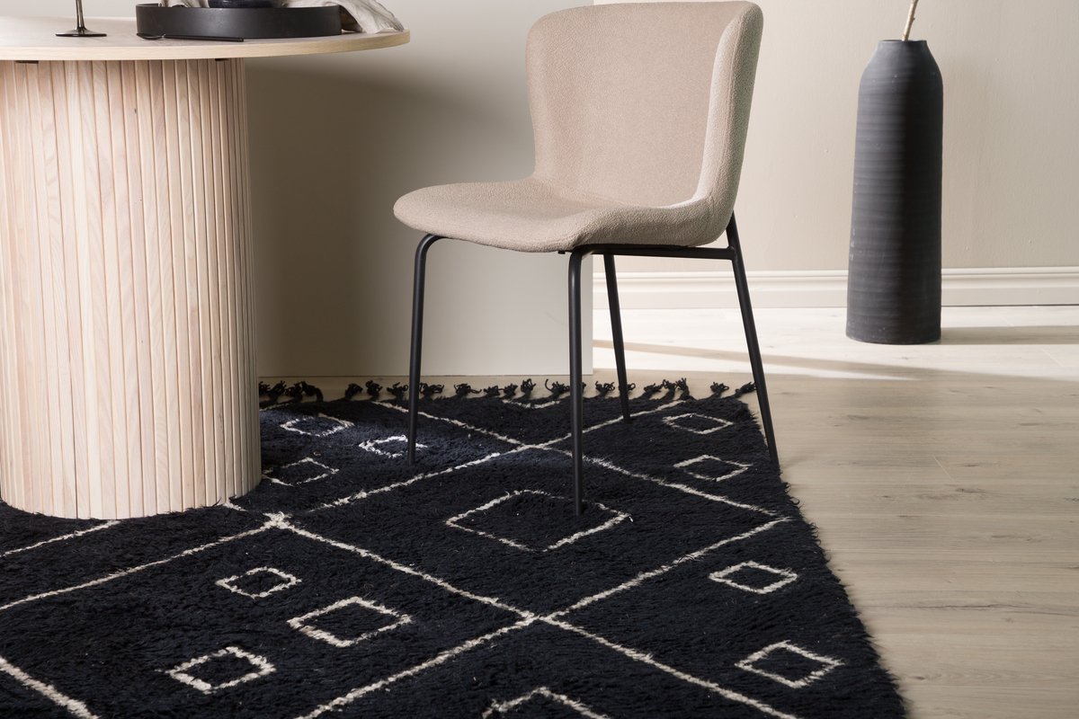 Rebellenclub Vloerkleed Rossel – zwart – 230 x 160 cm