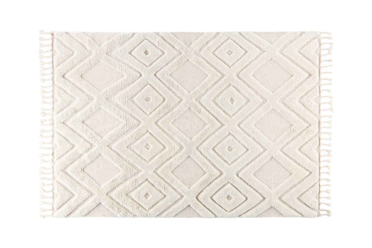 Rebellenclub Vloerkleed Fino – beige – 300 x 200 cm