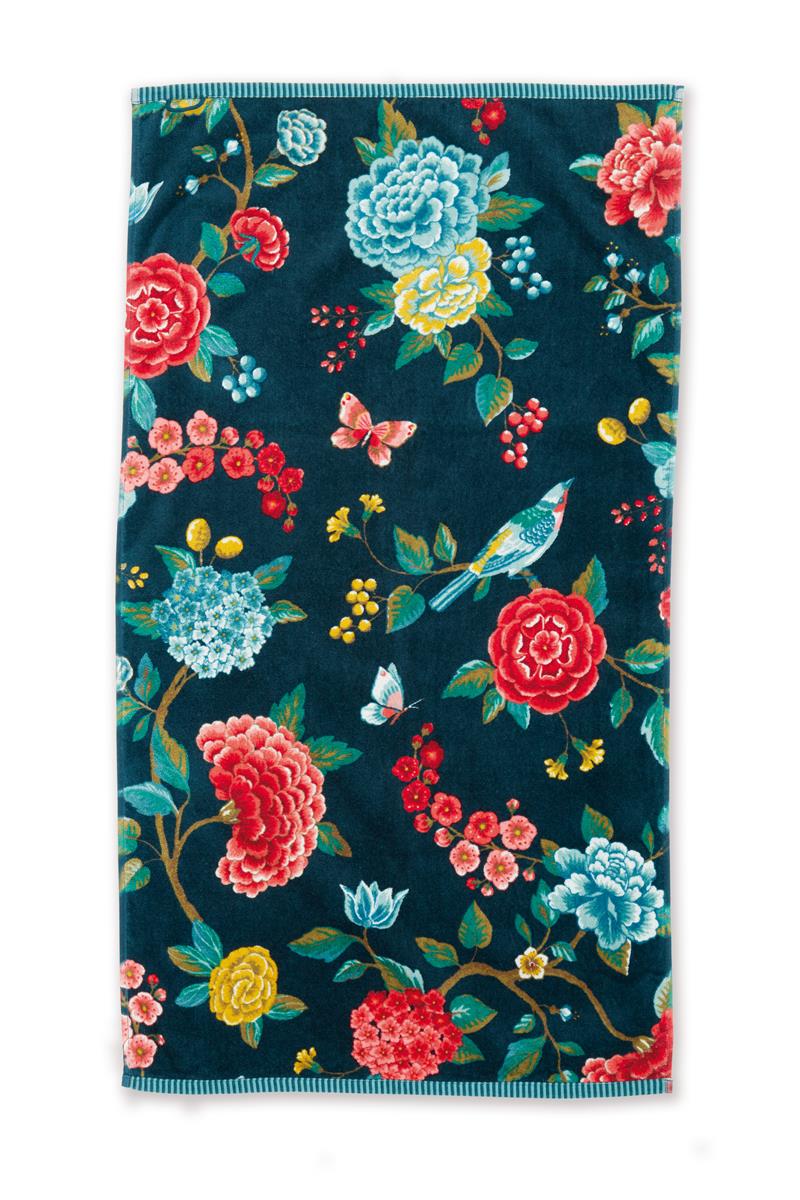 Pip Studio handdoek Good Evening – 55×100 cm – donker blauw