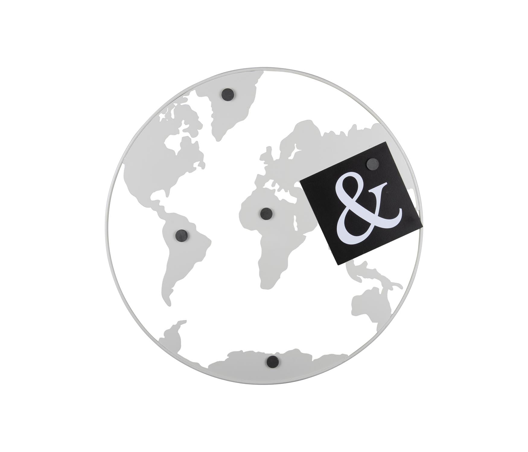 Present Time prikbord World Map – wit – Ø50cm
