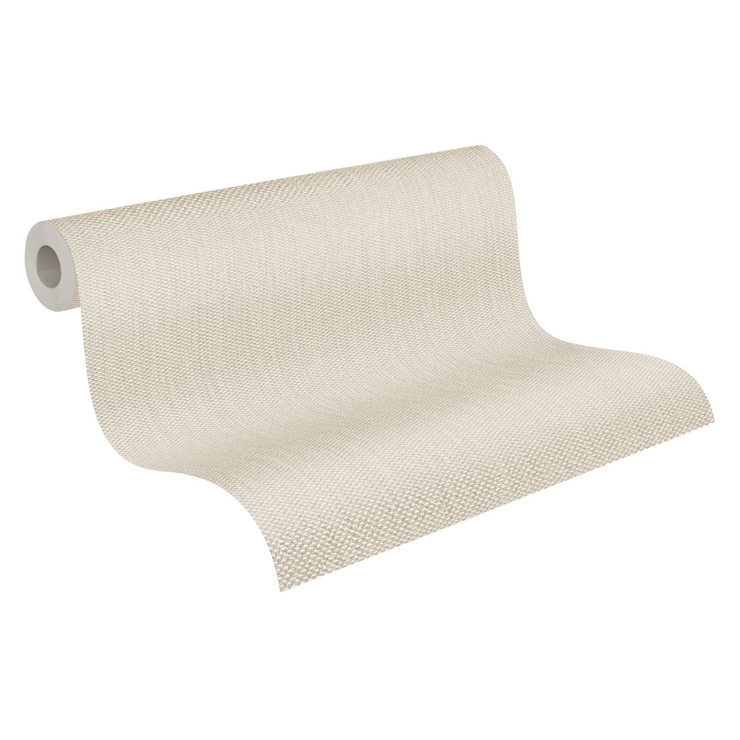A.S. Création behang met structuur crème en grijs – 53 cm x 10.05 m –