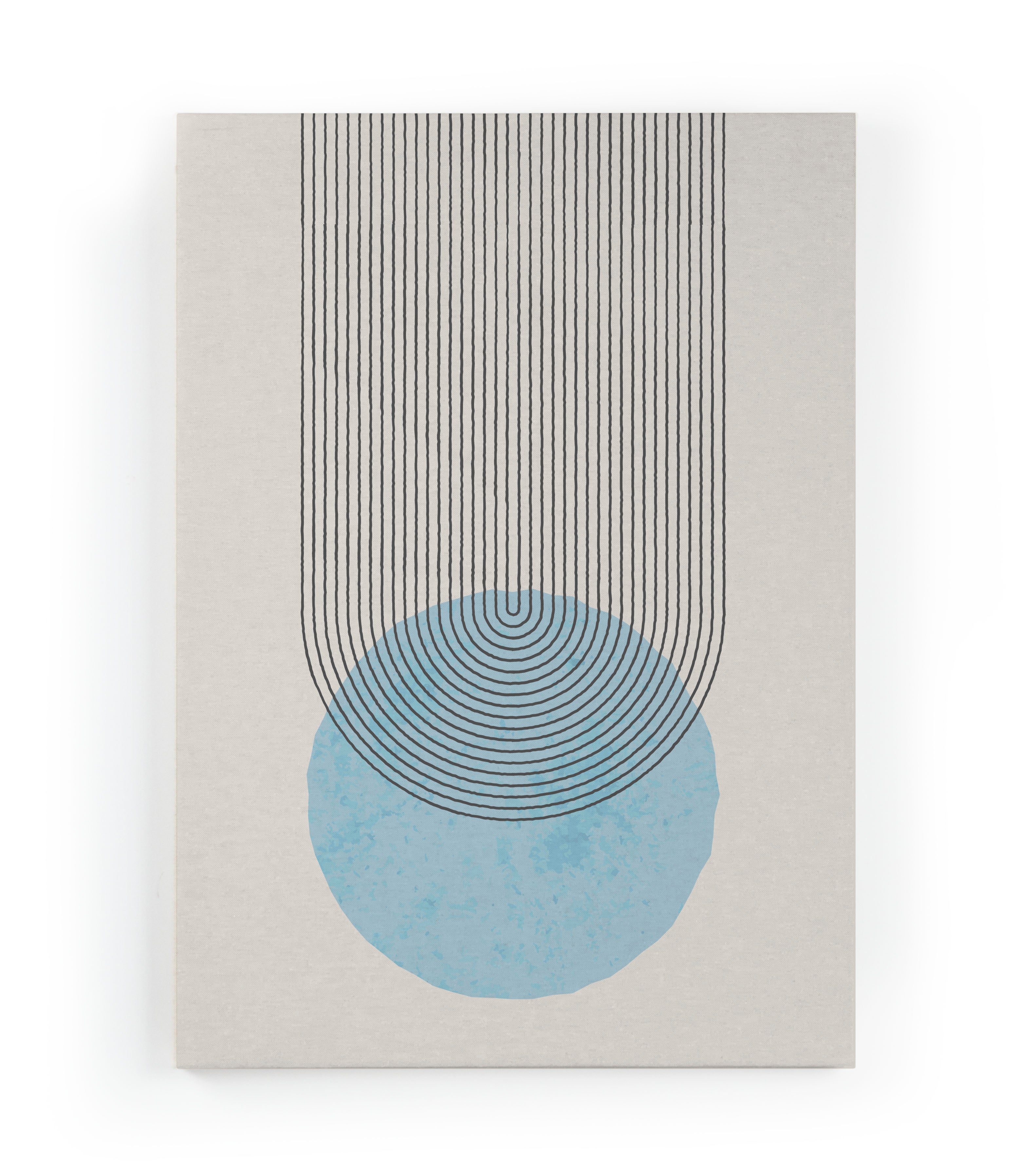 Canvas 60×40 Afdruk Blauw Geometrisch