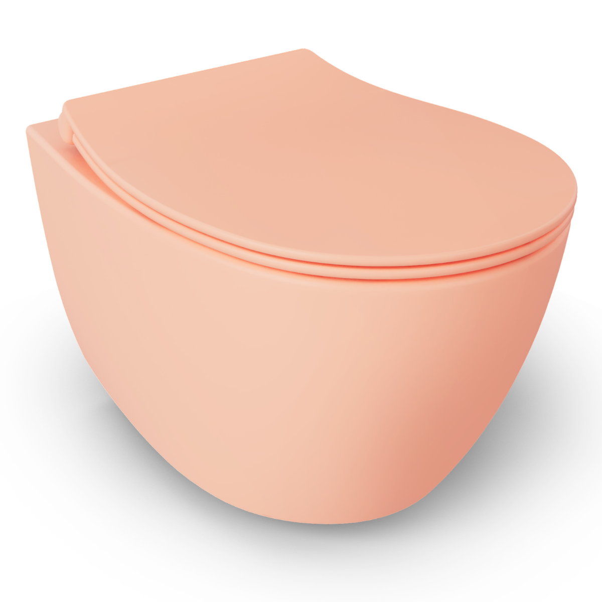 Isvea Wc Toilet Badkamer Hangend Zalm Roze Inclusief Softclose Toiletb