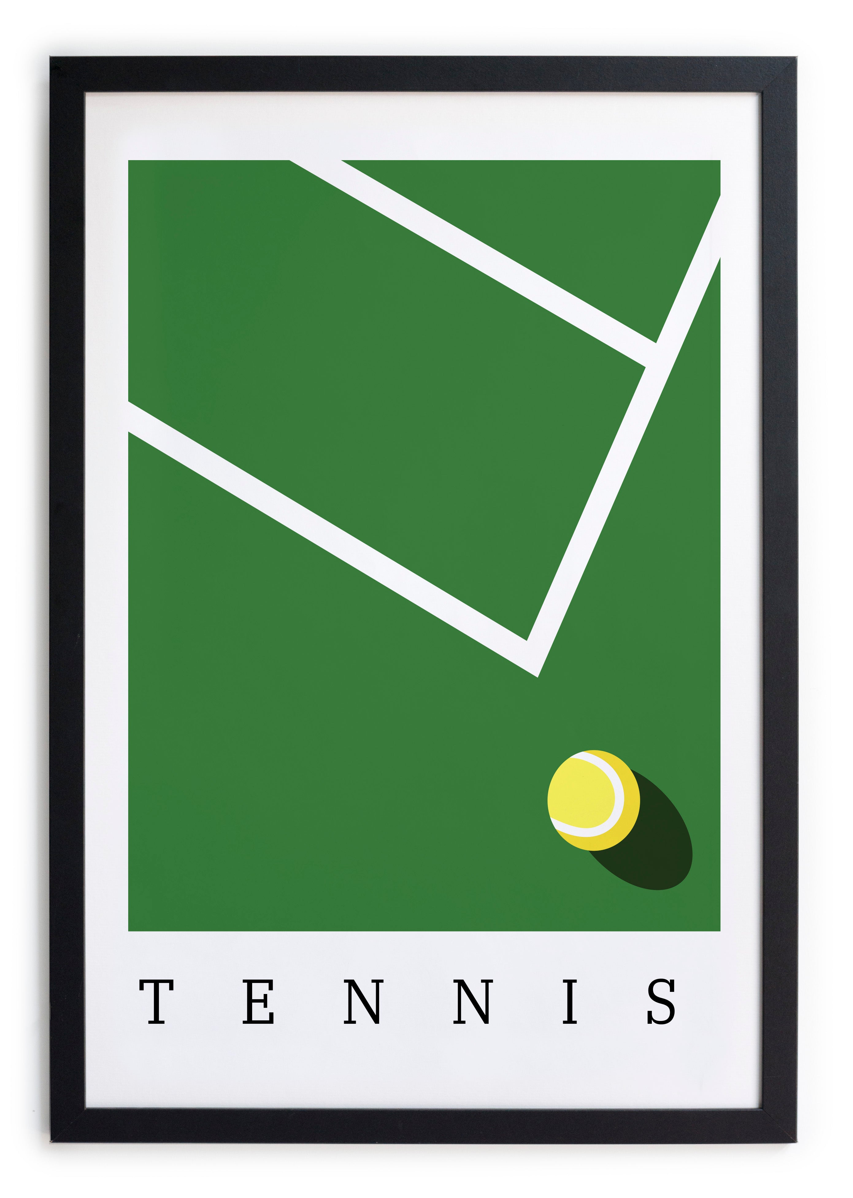 Zwarte lijst met kader 40×30 tennis