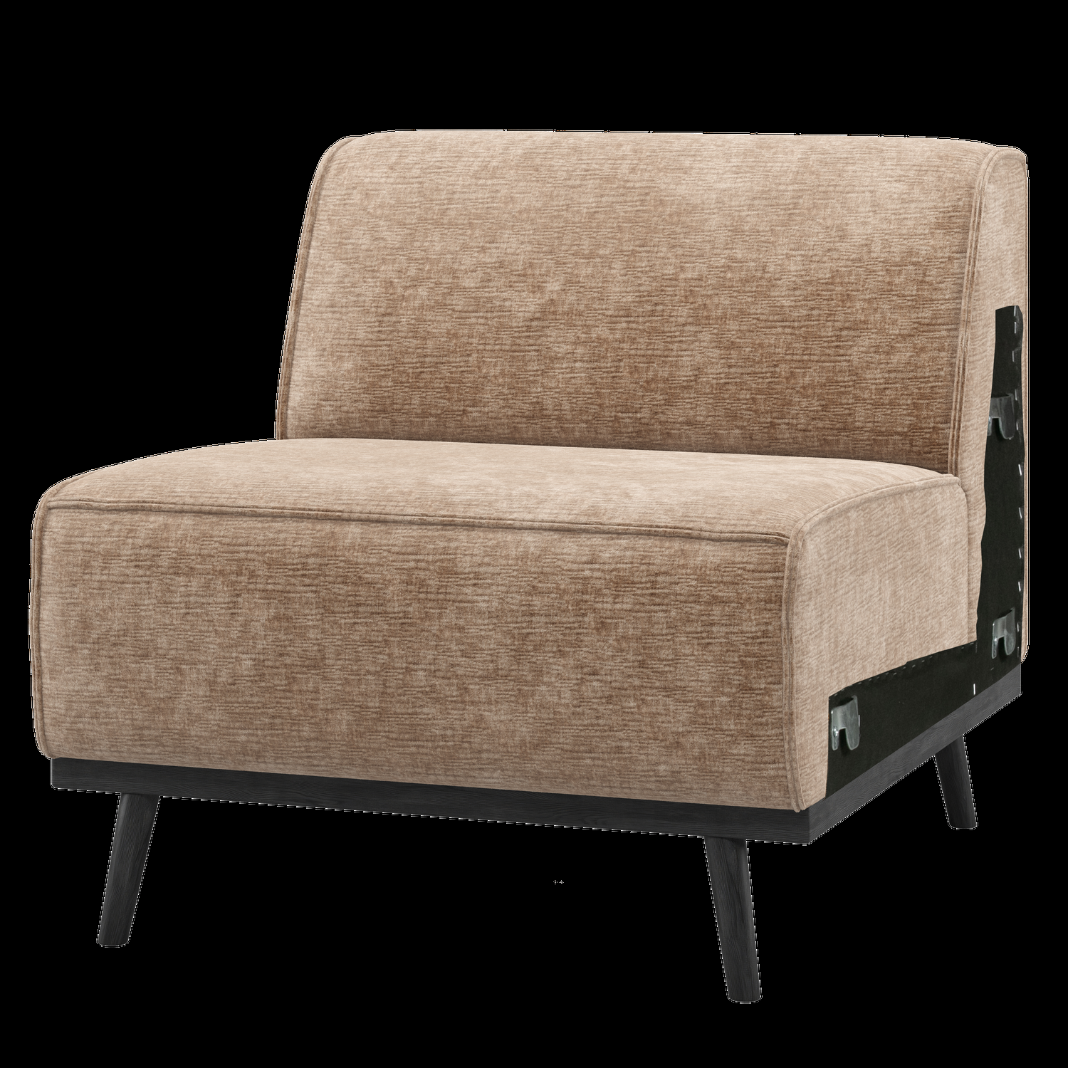WOOOD 1-zits element bank Statement – Chenille – Velvet Taupe – 77x79x