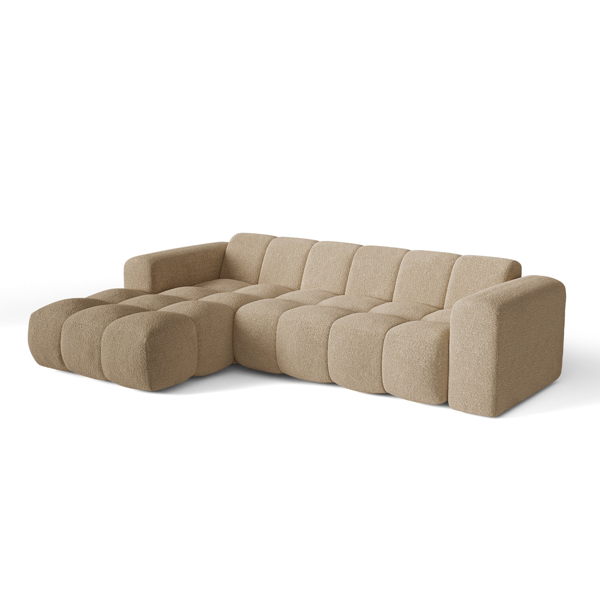 Premium Interiors – Hoekbank links BLOOM – krul mol 290cm
