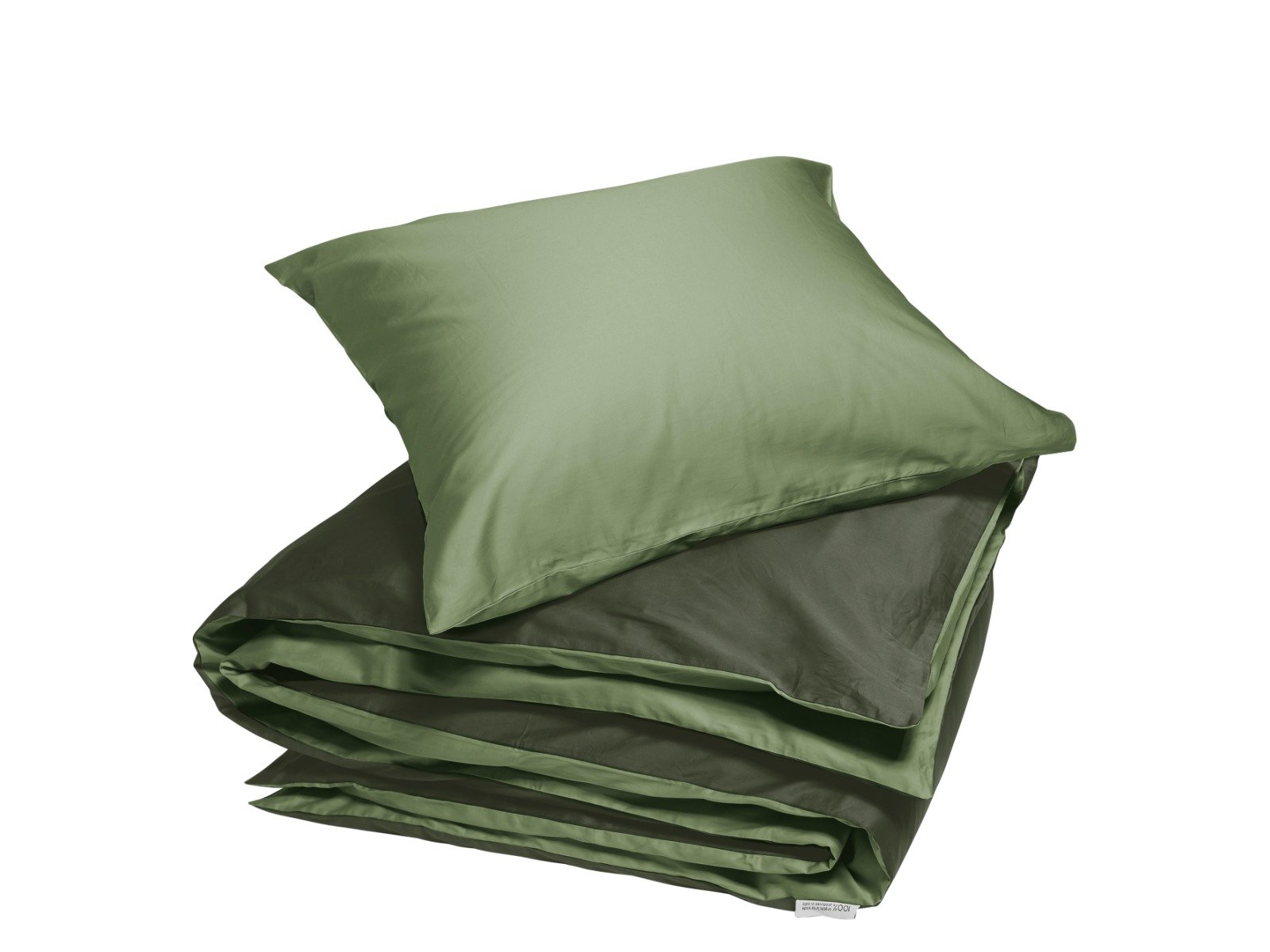 Yumeko dekbedovertrek katoen satijn double face olive 140×220 + 1/60×7
