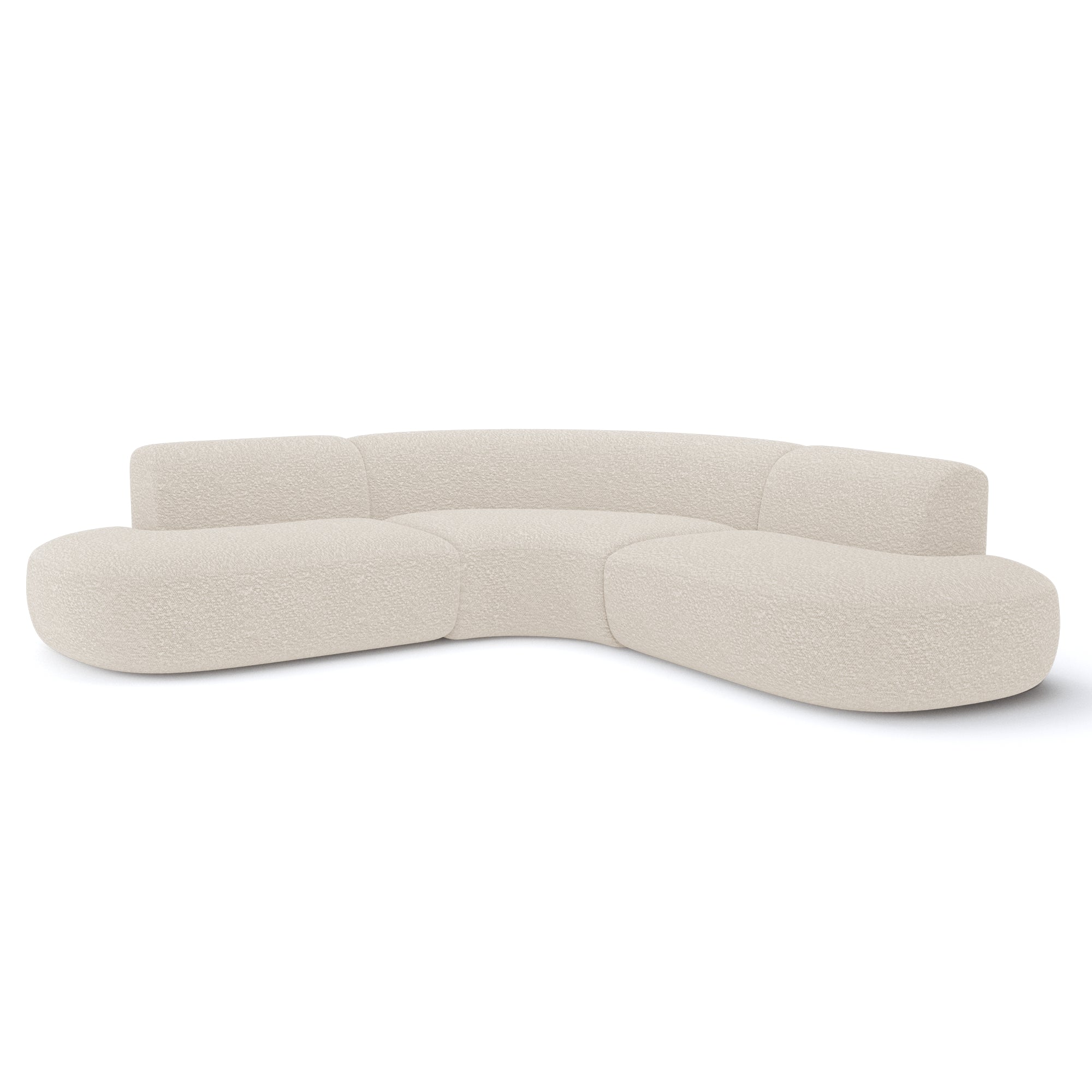 Premium Interiors – Groothoekbank WONDER – krul crème 90cm