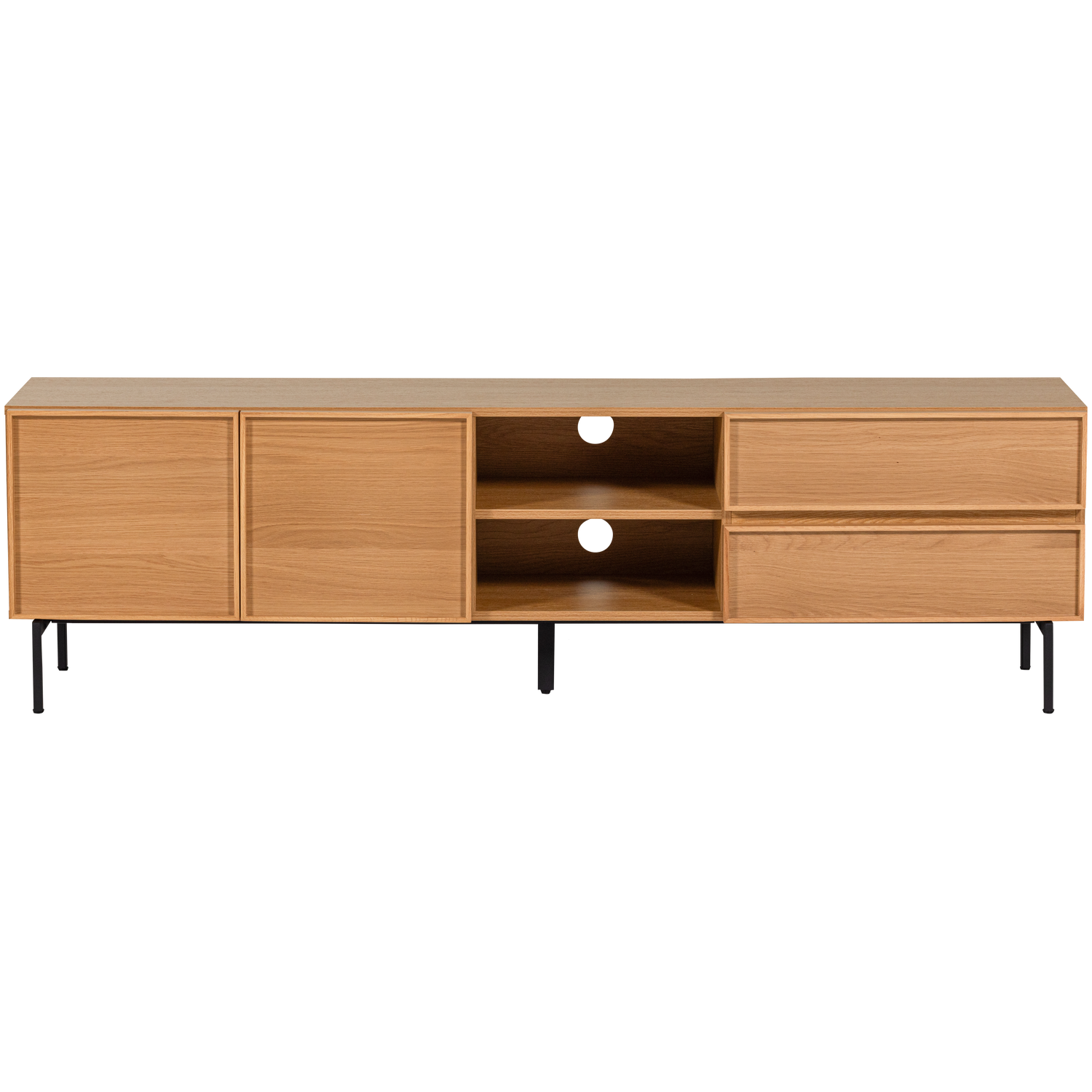 WOOOD tv meubel Tours 180 cm – Melamine/MDF – Naturel – 51x180x42