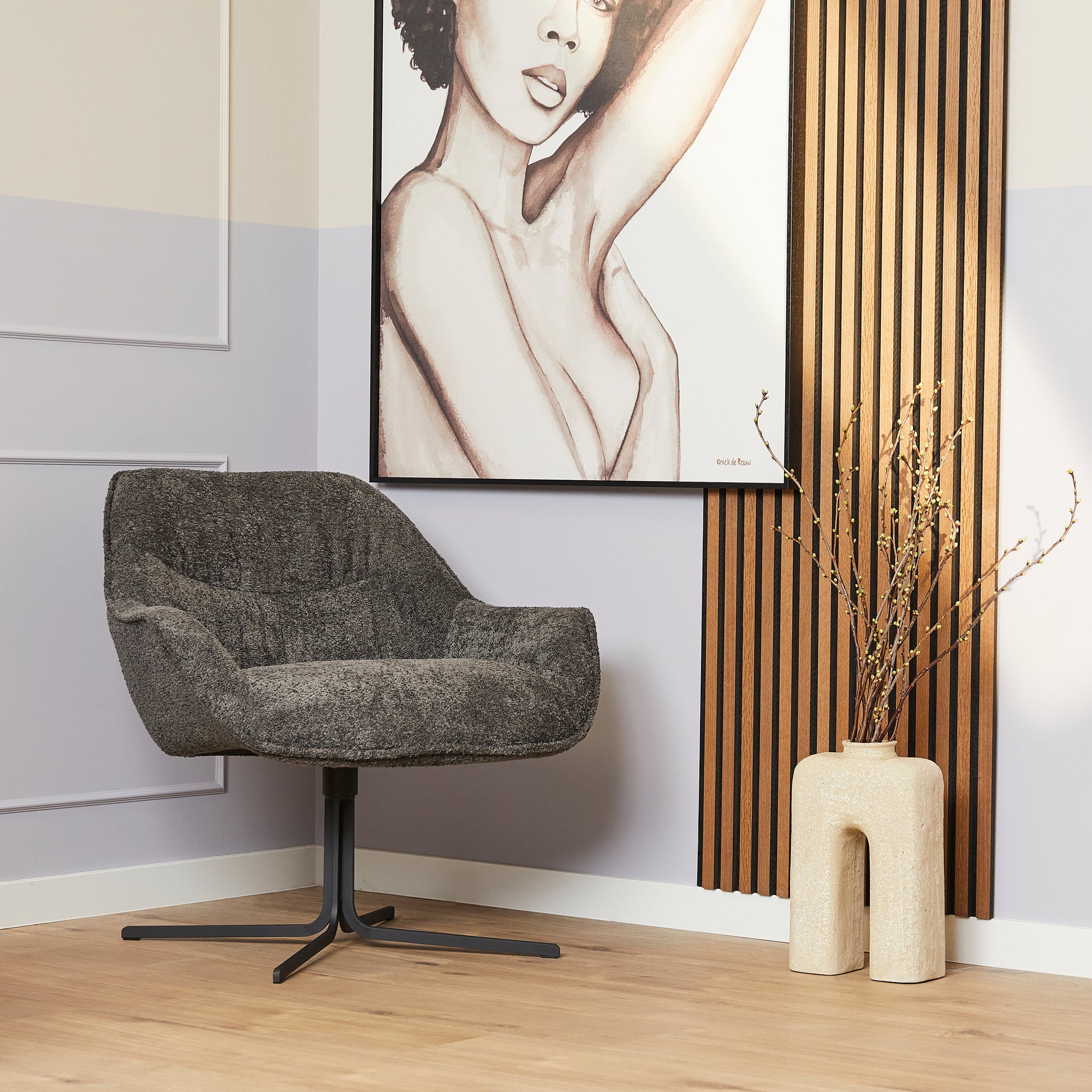 Starfurn fauteuil Mila – grijs – 77x80x52cm